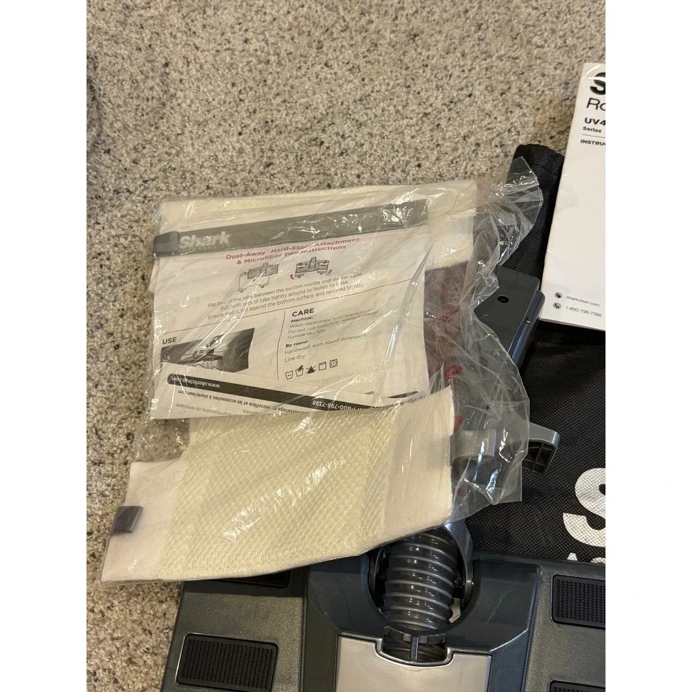 Shark Rocket UV422 DeluxePro Vacuum Accessory Kit Dust-Away Tools Bag Manuals